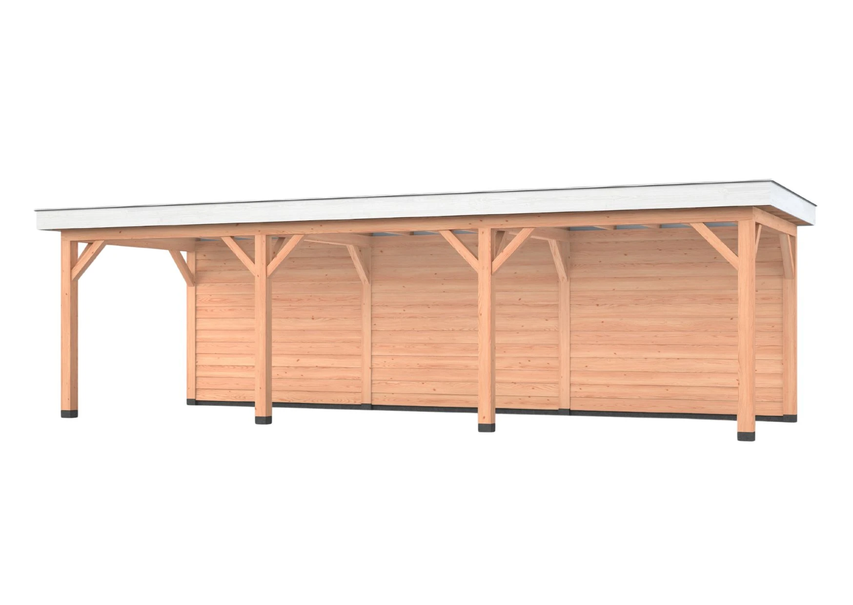 Douglas overkapping, 900 x 300, met achterwand, Westwood Holland - Afbeelding 1